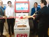 The Hands-Only CPR training kiosk, supported by Anthem Blue Cross Foundation and CareMore Foundation launched at LAX 