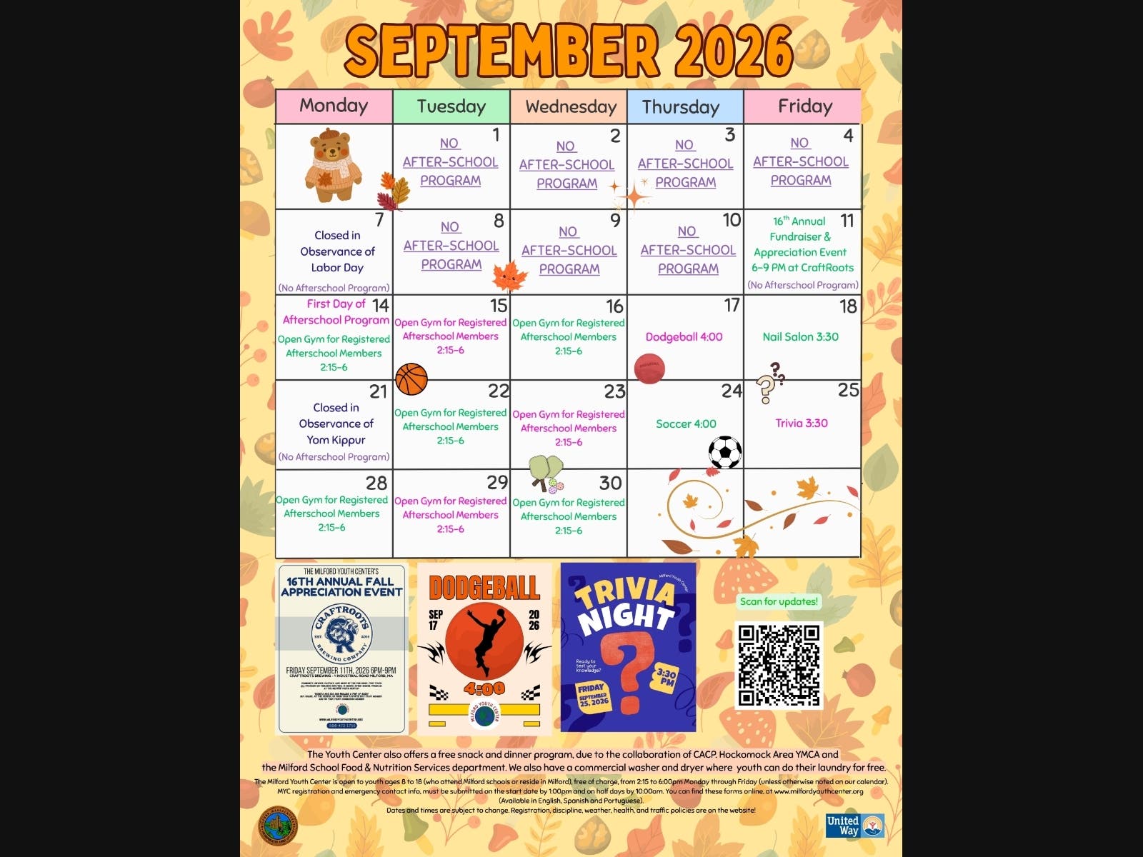 MONTHLY CALENDARS - September 2026