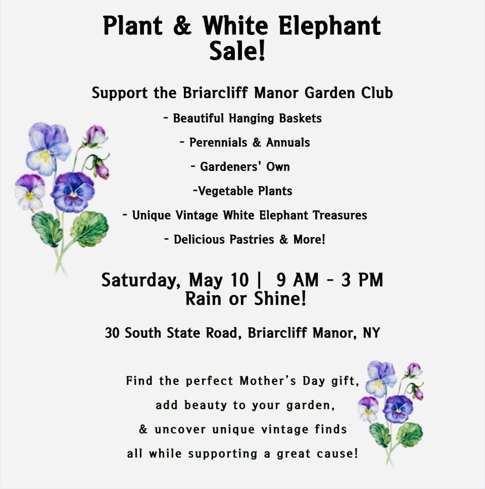 Briarcliff Manor Garden Club Plant & White Elephant Sale