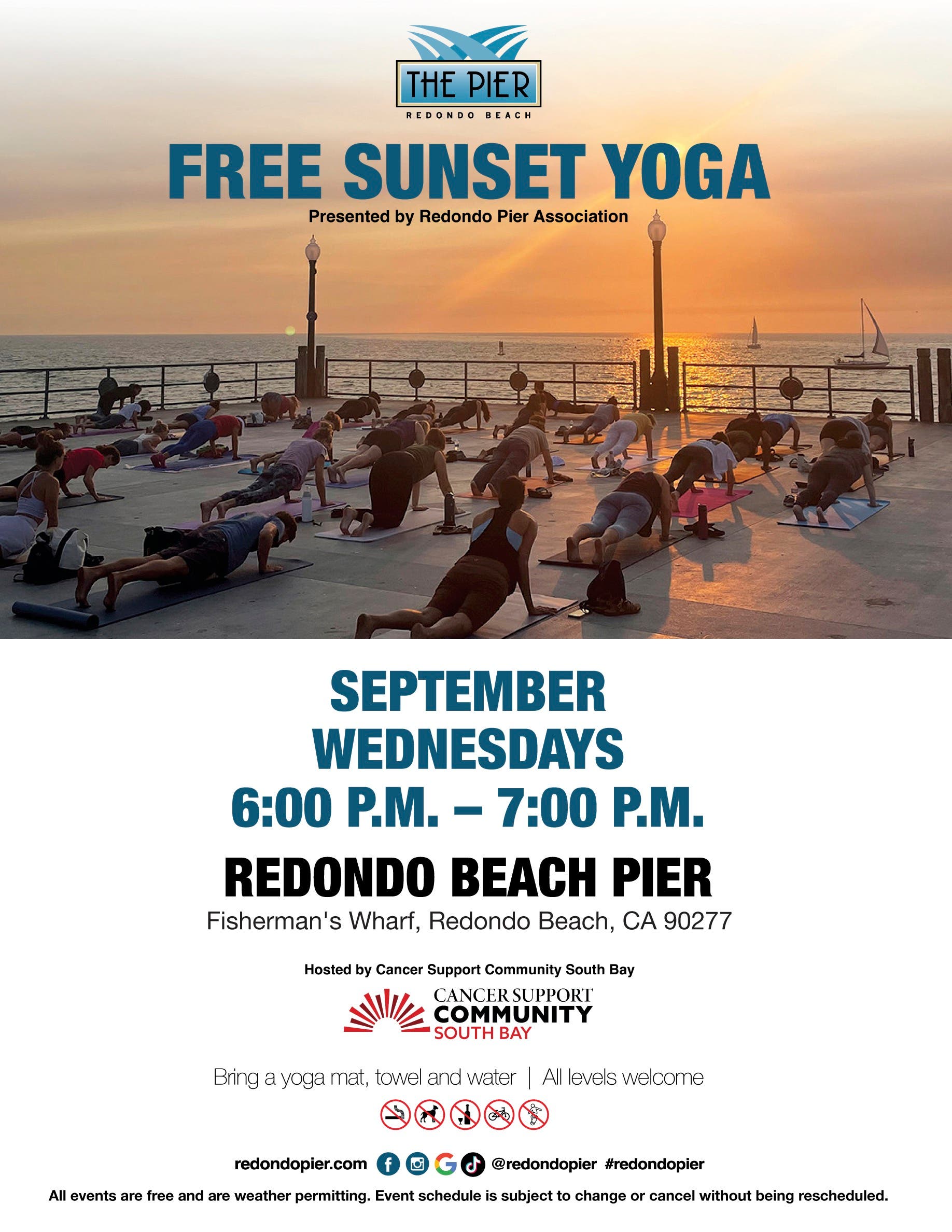 Free Sunset Yoga at Redondo Beach Pier