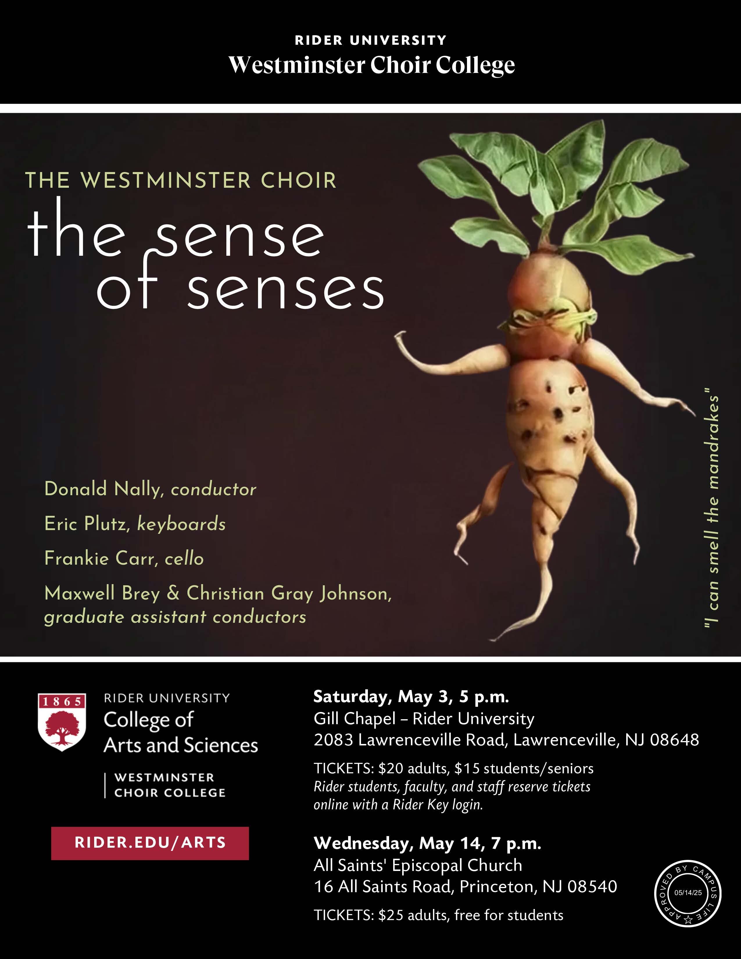 The Westminster Choir in Concert: The Sense of Senses