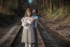 Kate Johnson as Alice and Stephen Spainhour-Roth as Jimmy Ray in the new bluegrass musical Bright Star at Elm Street.