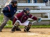 Senior catcher Joe Infante frames the pitch.