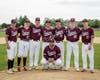 The seniors on the pitching staff with catcher Joe Infante.