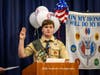  Thomas Craven reciting the Eagle Scout oath.