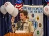 Stephen Debany reciting the Eagle Scout oath.