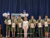 Elaine Phillips, on behalf of Assemblyman Ed Ra, with the Eagle Scouts 