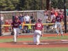 Pat Heber (#13) scores the third run in the first inning.