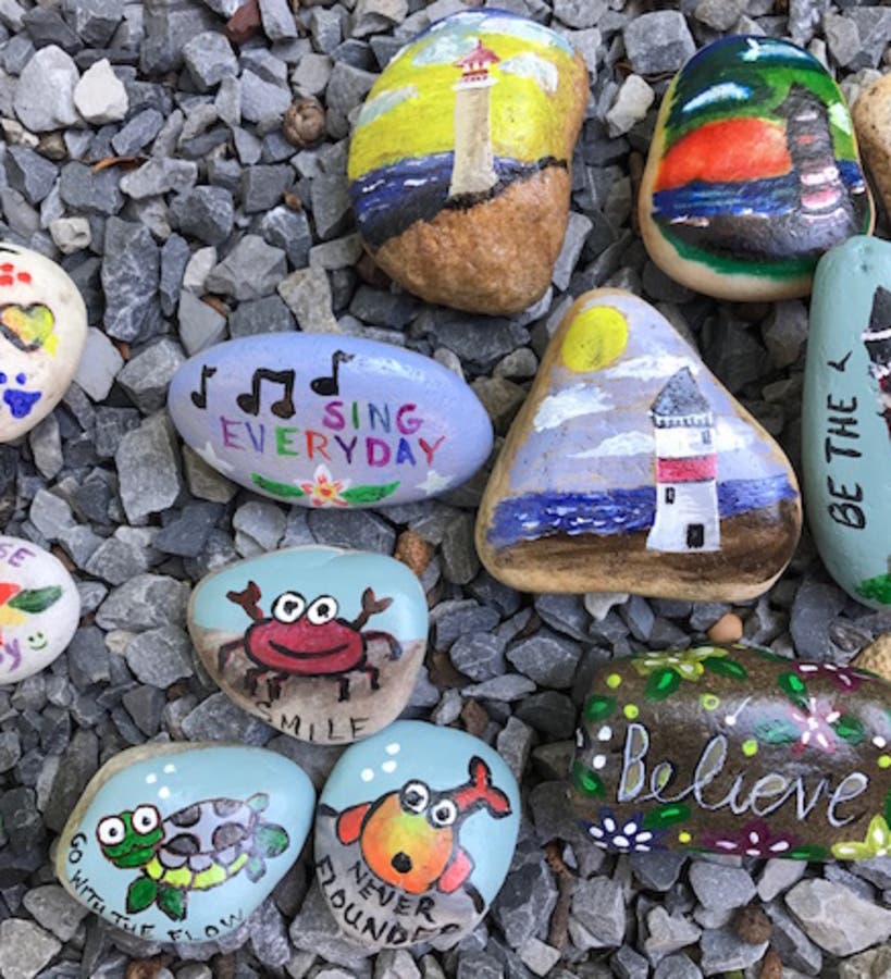 Woman Hides Painted Rocks Around Town To Spread Sunshine, Cheer | North ...