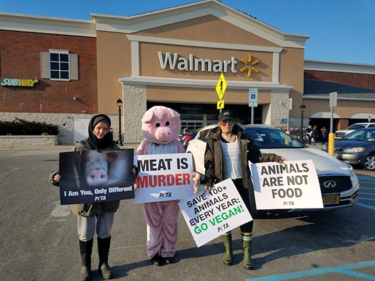 Animal rights activists are urging shoppers to go vegan across LI this weekend.