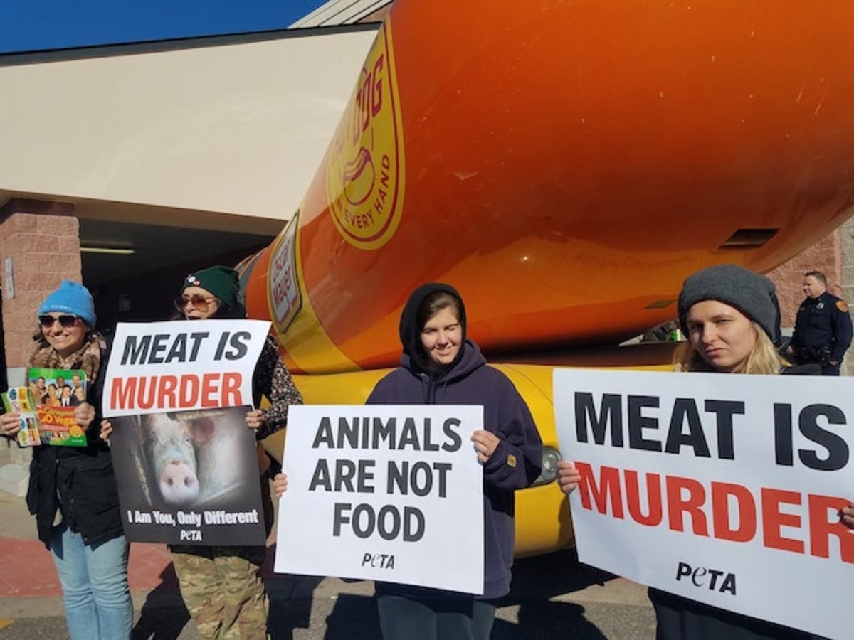 Protestors were out in force on Long Island recently, urging residents to go vegan.