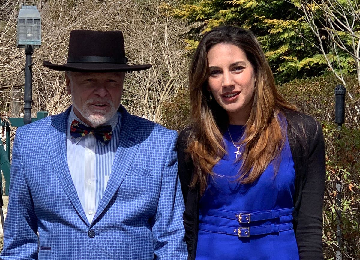 Lauren Miranda, who will seek $3 million in damages, at a press conference recently, with her attorney.