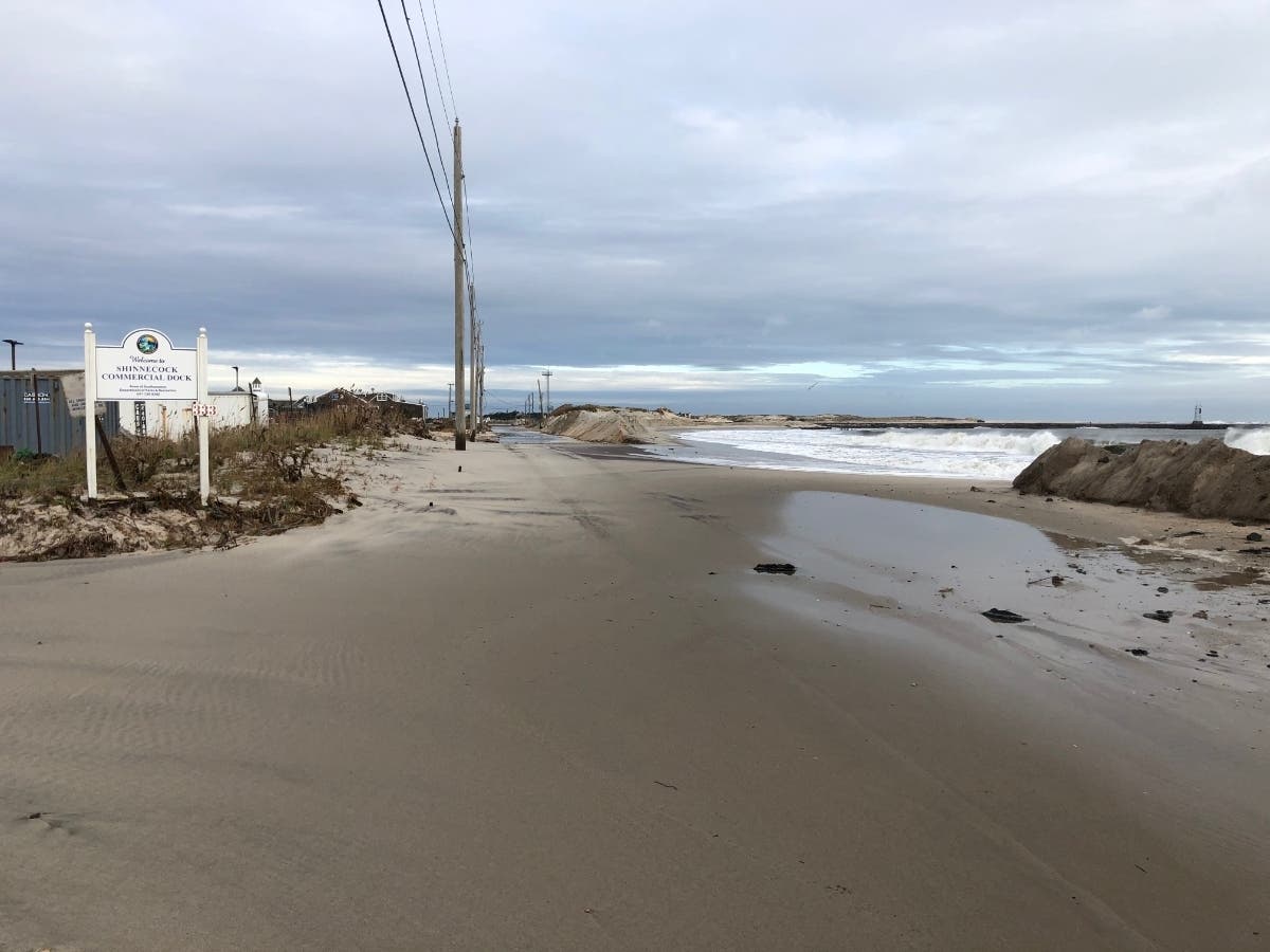 The section of greatest concern was east of the Ponquogue Bridge and opposite the Shinnecock Commercial Fishing Dock, town officials said.