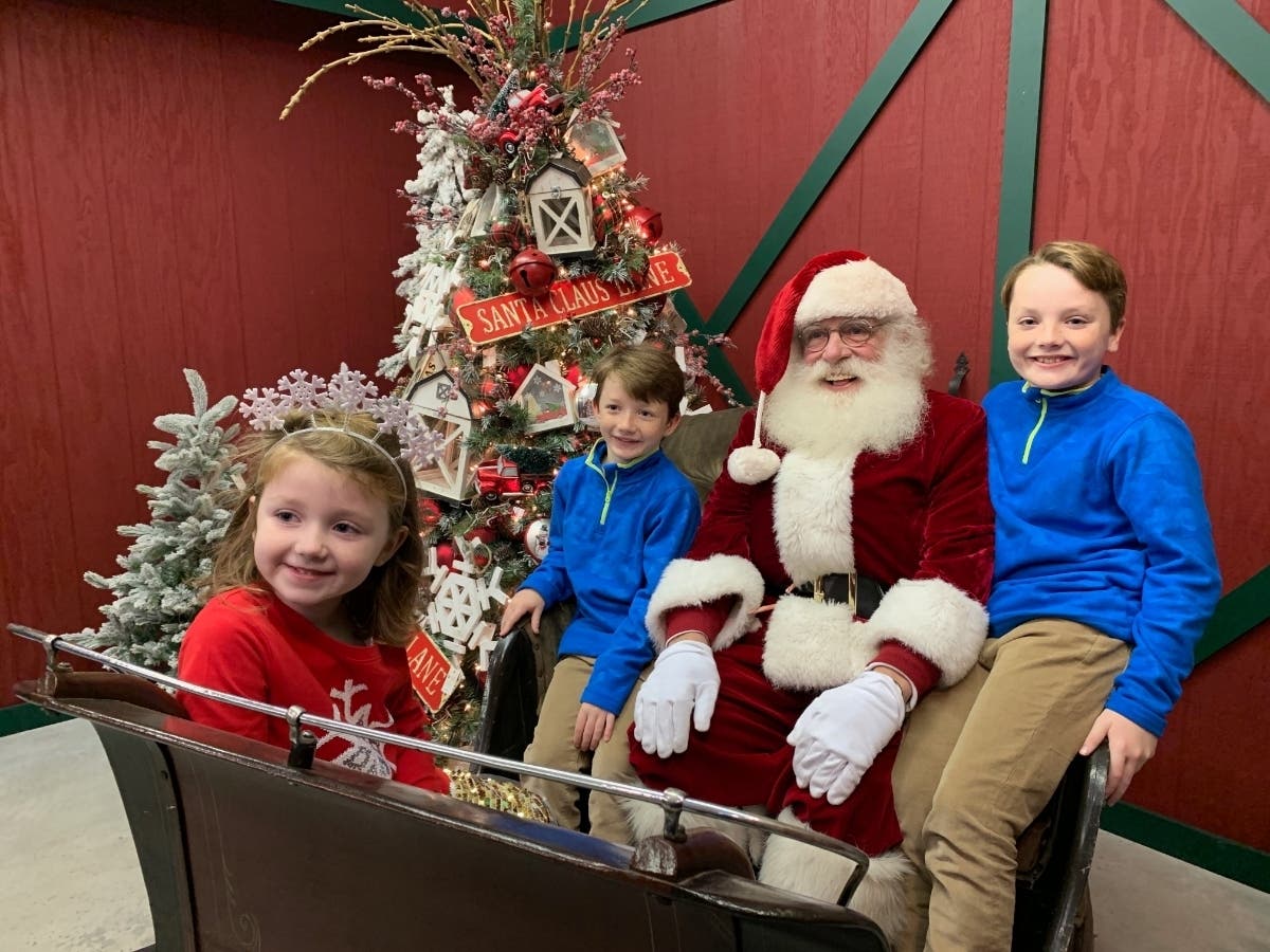 Santa Arrives At Christmas Tree Farm By Firetruck Photos, Video North Fork, NY Patch