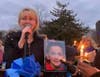 Justyna Zubko-Valva, whose son died after police said he was left in a frigid garage, sobbed at a vigil for him Sunday in Center Moriches.