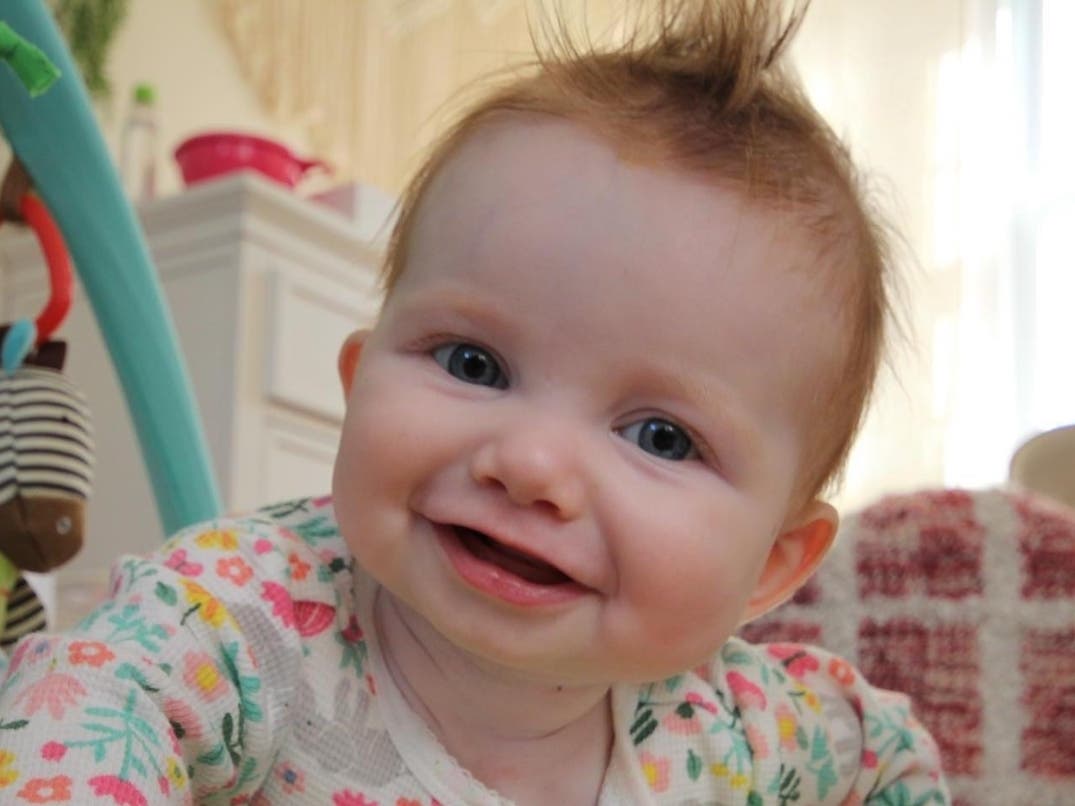 Ruby June Cotter has been through a lot but she's a happy baby who's growing stronger