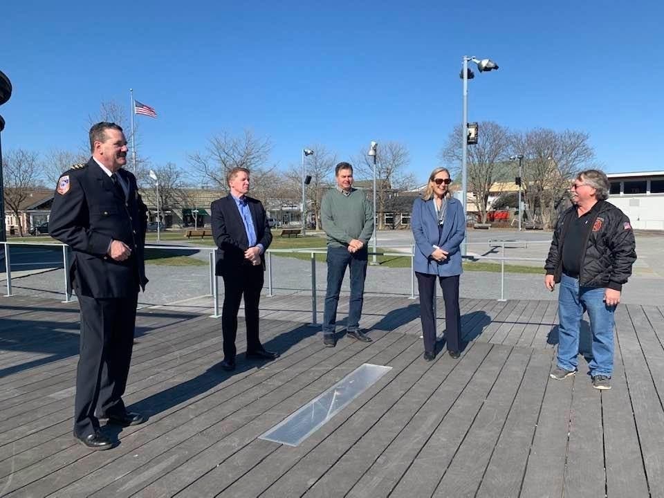 Elected officials gathered in Greenport Sunday to address the public's concerns over coronavirus.