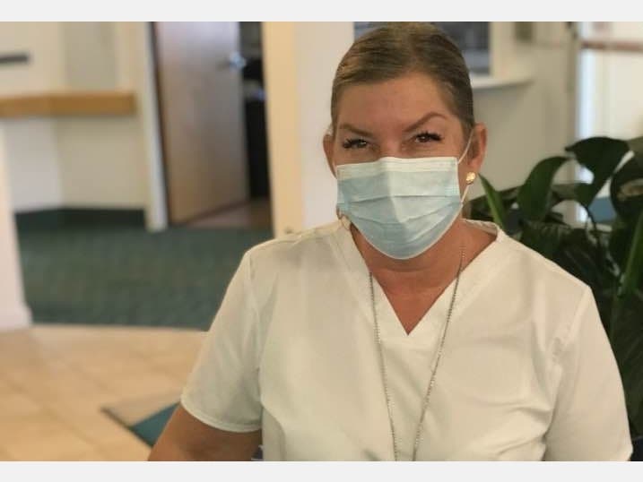 Director of Nursing Kelly Moteiro packed her bags, headed to a hotel near San Simeon, and hasn't left in more than a month as she works to keep her patients safe.