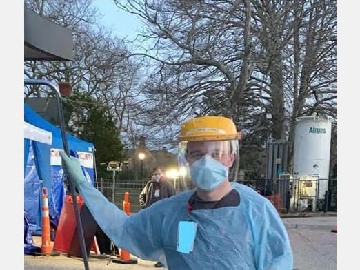 A proud Hampton Bays mom nominated her son as her "frontline hero" as he began his nursing career during the coronavirus pandemic.
