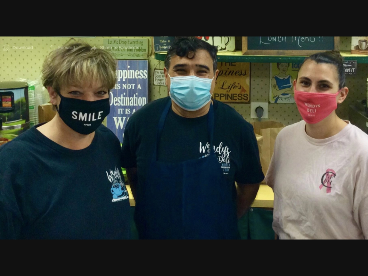 Wendy Zuhoski, of Wendy's Deli in Mattituck, worked together with the community to deliver food to health care heroes during the pandemic.