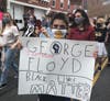 Protesters joined forces in Sag Harbor for George Floyd.
