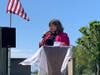 Rev. Sarah Bigwood of the First Presbyterian Church of Southampton, led the group in prayer.