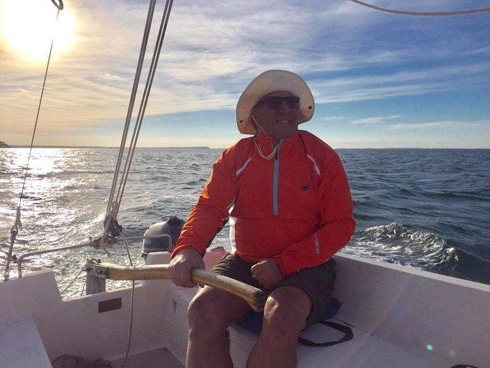 T.J. Clemente sailing on the East ENd.