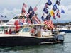 A "TrumpStock" boat parade on the East End Friday.