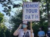 The group who gathered spoke out against Donald Trump and cried out for change.