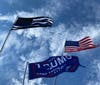 Flags were flying high Sunday.