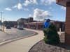 Balloons welcomed students back to school.