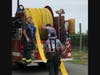 Firefighters knocked down flames at a house fire in Cutchogue Wednesday.