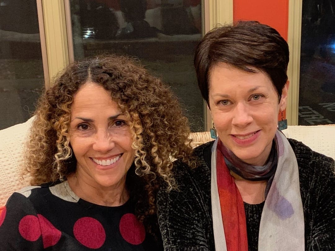 Minerva Perez, executive director of OLA, and Sandra Dunn, also of OLA, one of the immigrant advocacy organizations participating in the census caravan Thursday.