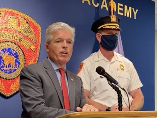 Steve Bellone said lack of federal aid could mean up to 200 fewer police officers on the street.