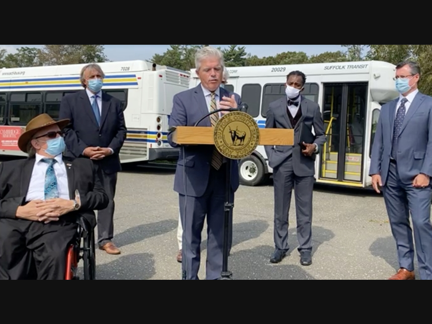 Without federal aid, the most vulnerable will be left without bus service, Steve Bellone said Friday.