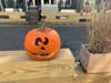 Carved pumpkins decorated the parklets and created a festive air.