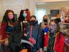 Hungry trick-or-treaters stopped for sweets at the Blue Duck Bakery.