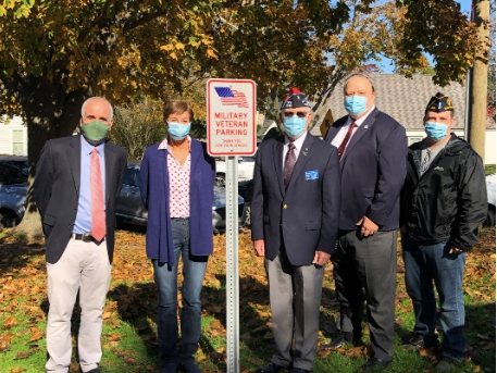 Five spaces are designated for veterans and military members around Southampton Town.