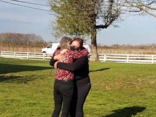 Cutchogue's Joanne Goerler (left) this weekend met Beatriz Salles Rodrigues, the stem cell donor who saved her life.