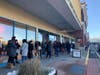 Long lines stretched out at Tanger in Riverhead on Black Friday.