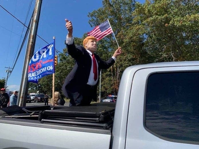 The Trump car parade and rally is set to cross the East End Saturdya.