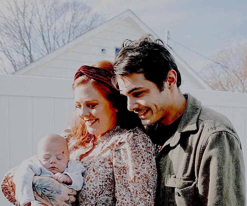 Jess Dunne and Christian Schott, with their baby Nova Rae. Jess is fundraising to help other families with babies in the neonatal intensive care unit.