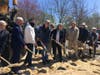 The groundbreaking on a sewer construction project took place Friday.