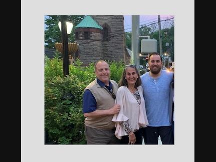 Ryan Kiess with his family on his birthday recently.