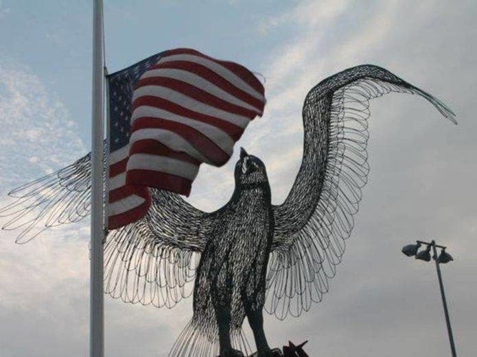 The "Morning Call" sculpture is a moving tribute to those who lost their lives on 9/11.