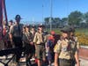Local Boy Scouts also took part in the event.