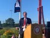 Southold Town Supervisor Scott Russell addressed the solemn crowd.