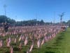 A sea of flags waved in the wind Saturday to mark the 20th anniversary of 9/11.