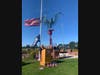 Tracey Orlando, chair of the Southold Town 9/11 memorial committee, addressed the somber and tearful crowd.