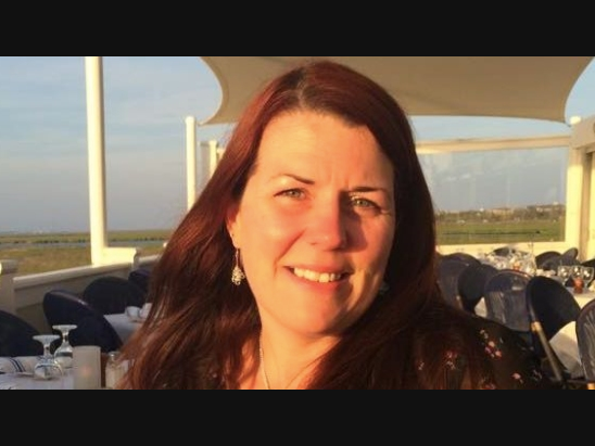 A Southampton woman and her three dogs were badly hurt in a March crash but now, she's taken her first steps back on the beach, and toward the sweet relief of recovery.